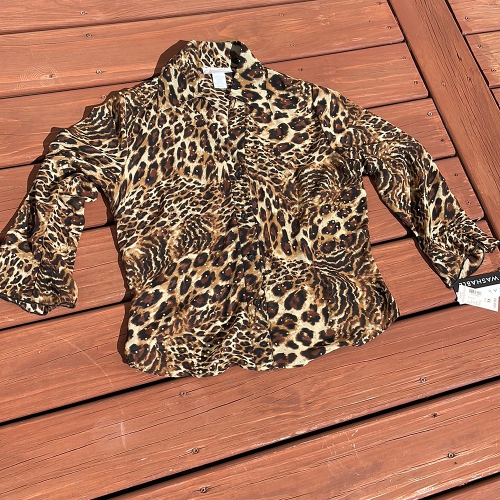 Animal print blouse